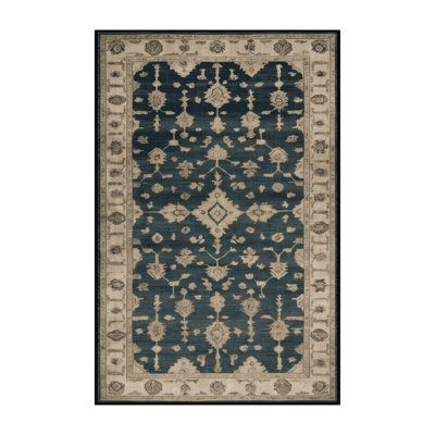Machine Washable Overdyed Black Area Rug