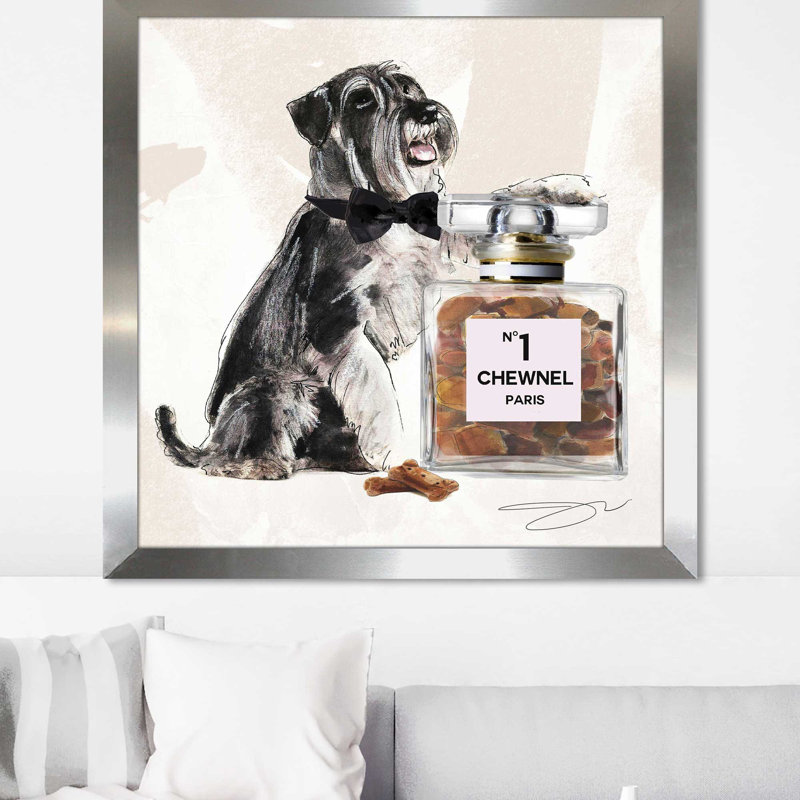 Schnauzer (Square) par By Jodi - impression, Encadrement argenté, H 25,5 po x l 25,5 po x P 1 po