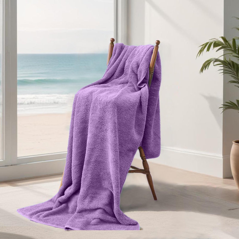 100% Cotton Bath Sheet, Purple
