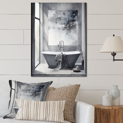 Bathroom Minimalist Elegance II - Bathroom Metal Wall Art