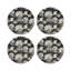 Leopard Walk Powder Vegan Leather Round Coasters-681272694