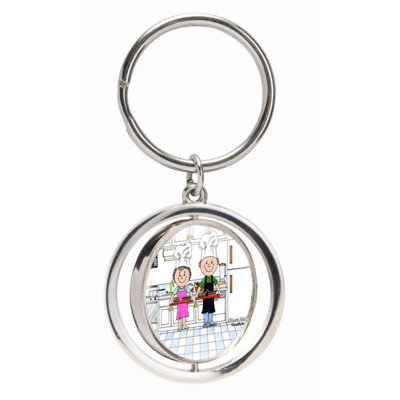 Couple de chef personnalisé avec porte-clés