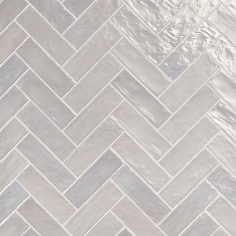 Montauk 2x8 Mixed Finish Ceramic Tile, Fog Gray