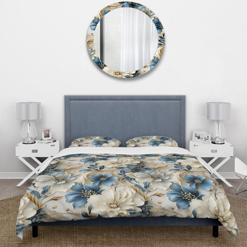 Ensemble de housse de couette Neo Victorian Fusion Victorian, Housse de couette pour grand lit et 2 taies décor