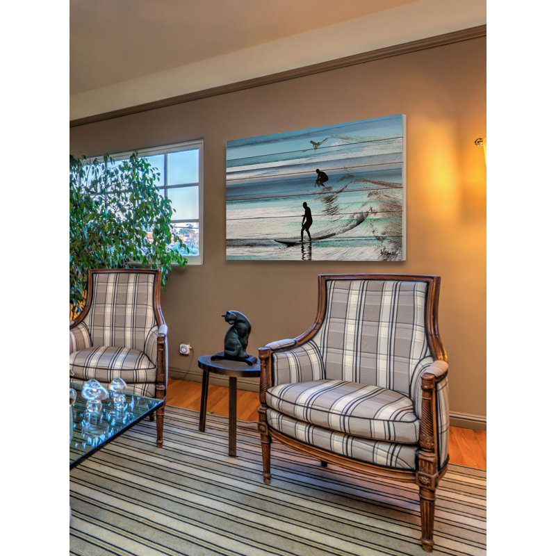 «Wave J saut», reproduction sur bois, H 16 po x l 24 po