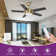 Mercer41 52" Ceiling Fan With Light Remote And APP Control