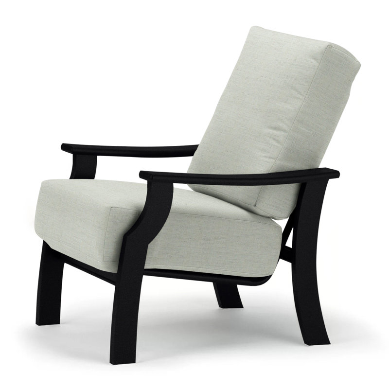 St. Catherine Outdoor Lounge Chair, Canvas Granite Sunbrella® Canvas, Textured Black