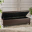 Banc de rangement à couvercle rabattable rembourré