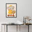 Cute Elephant Scooter Framed Wall Art Prints - Cartoon Animal Kids Room Nursery-125212124-125212127