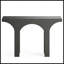 Console 47 po moderne noire pour vestibule et derrière - table de couloir étroite avec base arquée, durable et élégante