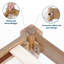 Cadre de lit double Carruthers - Lit plateforme en bois massif - Cadre de lit à menuiserie japonaise - Support à lattes de bois - Aucun sommier nécessaire - Assemblage facile - Style minimaliste et moderne (brun clair, double)-122289691-114246965