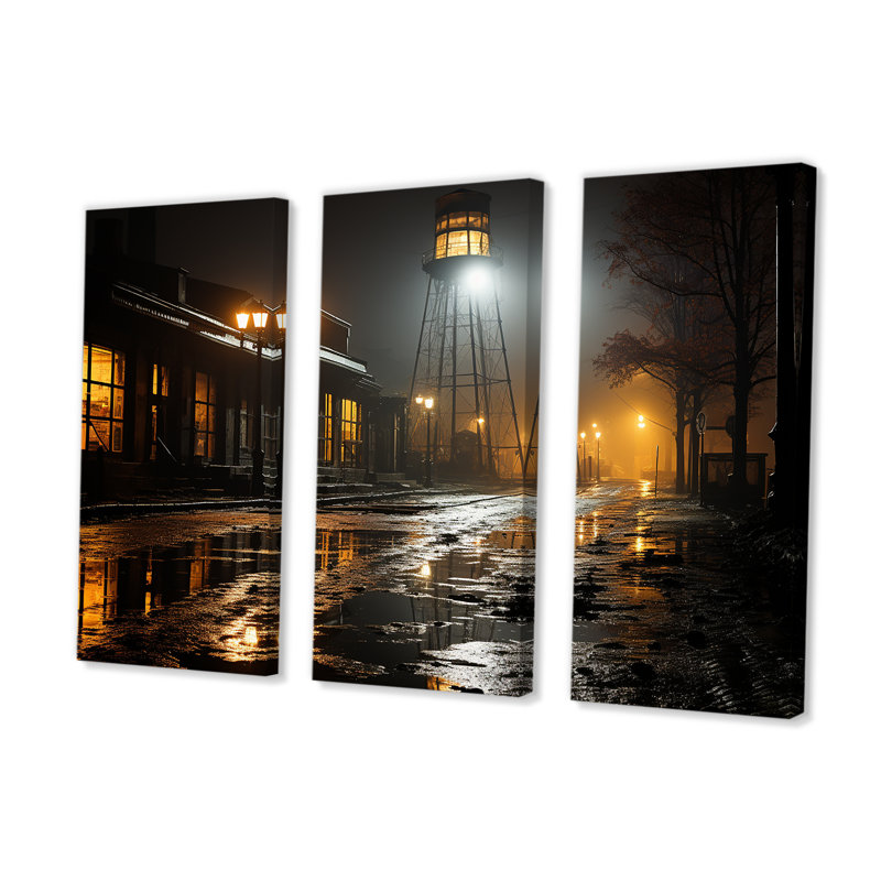 Nightly Silent Workshops Streets - Factories, ensemble de salon d'art mural, H 28 po x l 36 po x P 1 po