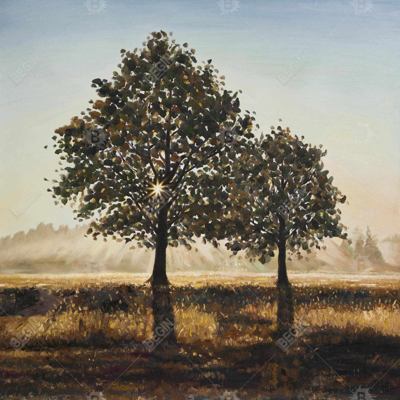 "Arbres dans la campagne" sur toile