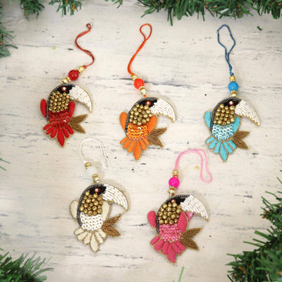 3.9'' Solid Colour Fabric Finial Ornament