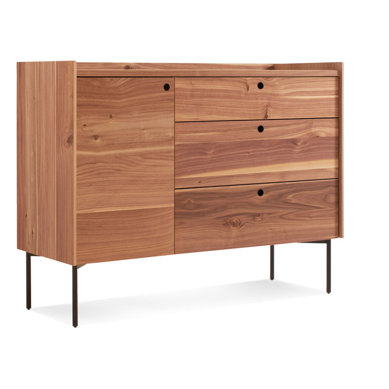 Peek 49'' W Solid Wood Sideboard, Rustic Walnut