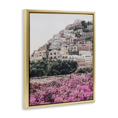 Positano Town Architecture Framed Floater Canvas Wall Art by Sisi and Seb
