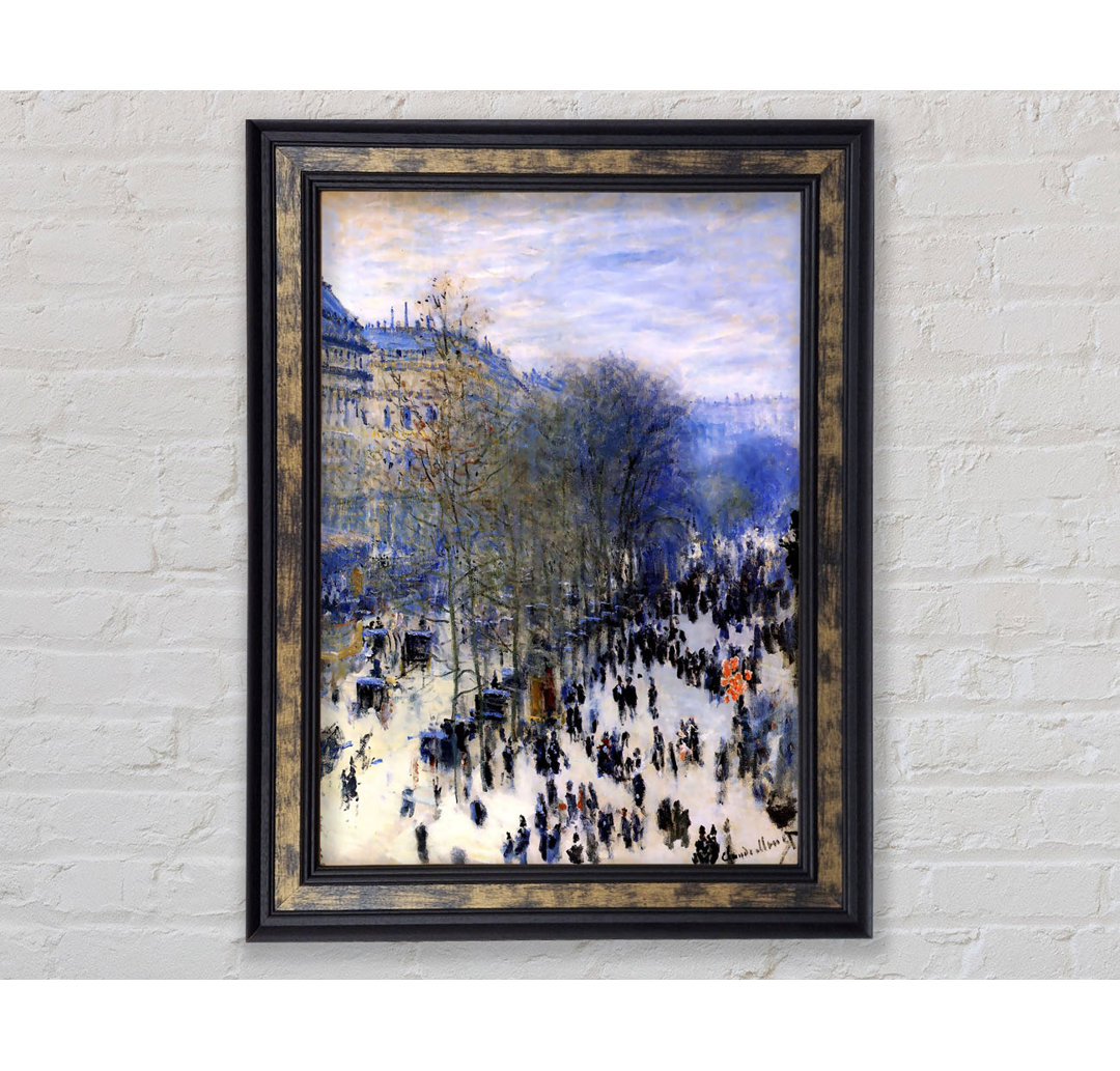 Gerahmtes Leinwandbild Monet Boulevard Des Capucines