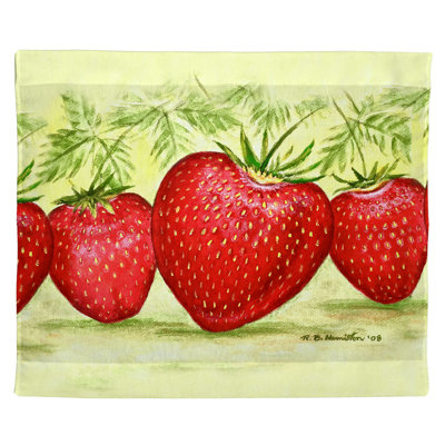 Tenture murale en polyester avec fraises