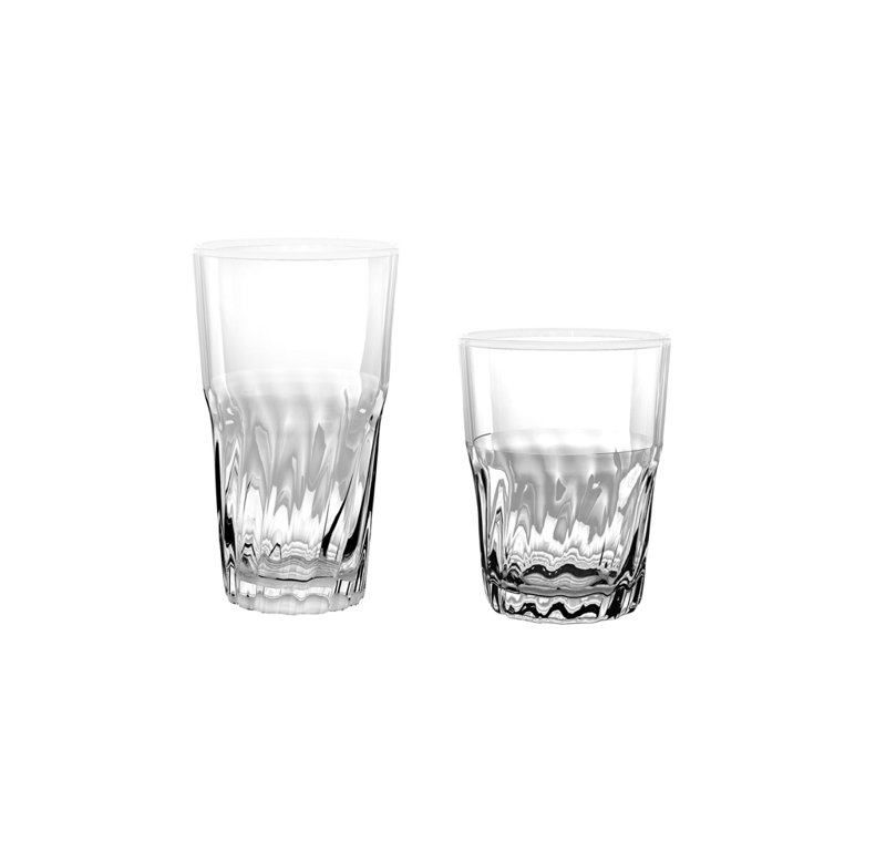 Ensemble de verres en plastique assortis 12 pièces Lincolnville, Blanc
