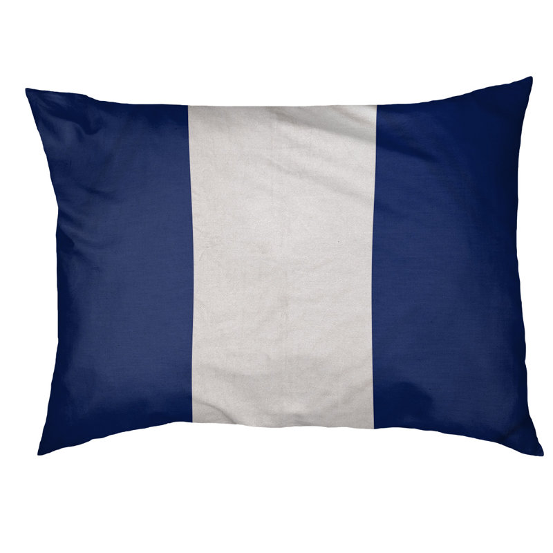 Coussin d'intérieur New York, Bleu / blanc, Petit (l 28 po x P 6 po x H 18 po)