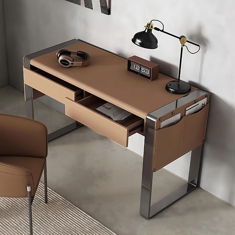 Bureau rectangulaire moderne et simple avec tiroirs, H 29,53 po x l 47,24 po x P 23,62 po
