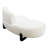 Vesper Curved Armless Left Chaise In Faux White Shearling W/ Black Wood Leg Base-62790450