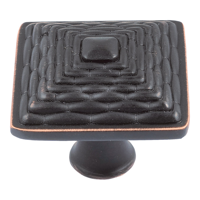 Mandalay 1 1/4" Length Square Knob, Venetian Bronze