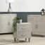 Brasstown 58cm Bedside Table for Bedroom Furniture, 2 Drawer Wooden Storage Cabinet with Grey Finish