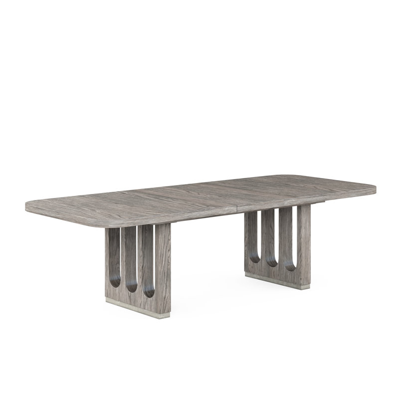 Mink Wood Extendable Rectangular Dining Table for 10
