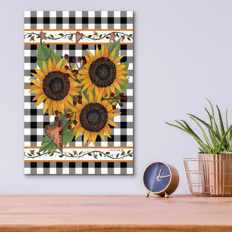 «Sunflowers and Vines» par Linda Spivey, art mural en verre acrylique, H 16 po x l 12 po