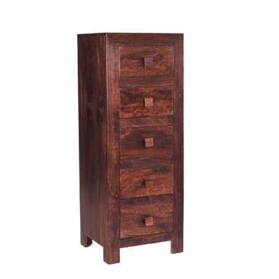 Cicero Solid Wood 46cm W 5 - Drawer Chest of Drawers