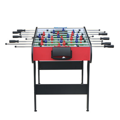 Table Soccer Game For Kids, 53" Table Foosball Game With 4pcs 36mm Ball, Table Football Desk Games With Legs, Soccer Game Set For Indoor Outdoor Clubs
