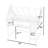 Wooden Loft Bed With Canopy, LED Light And Ladder-121938980-121938978