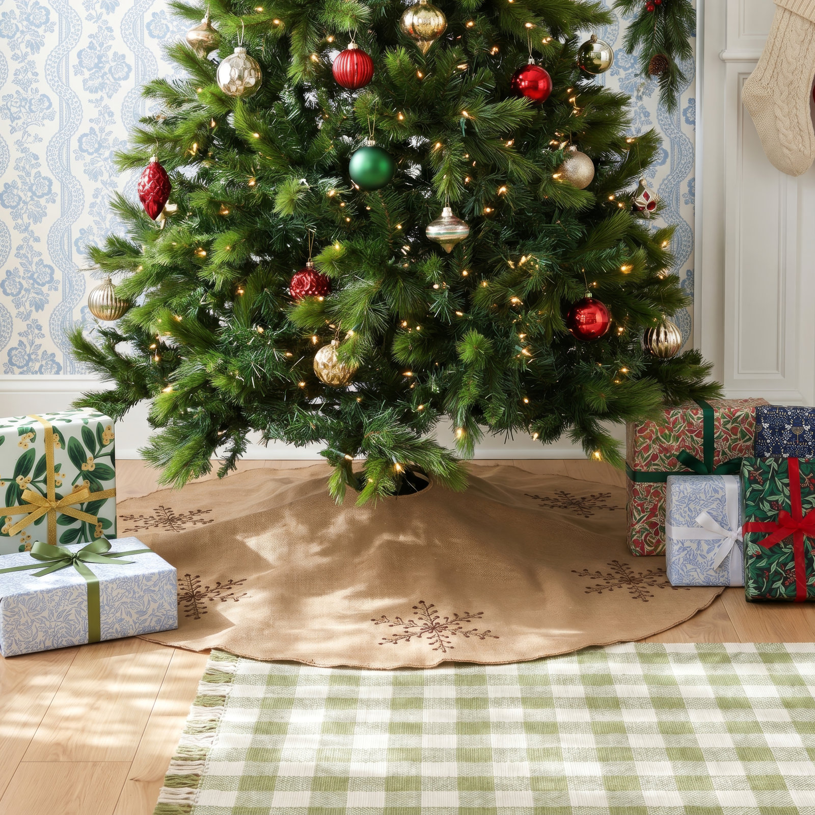 Burlap Tree Skirt, 53" W