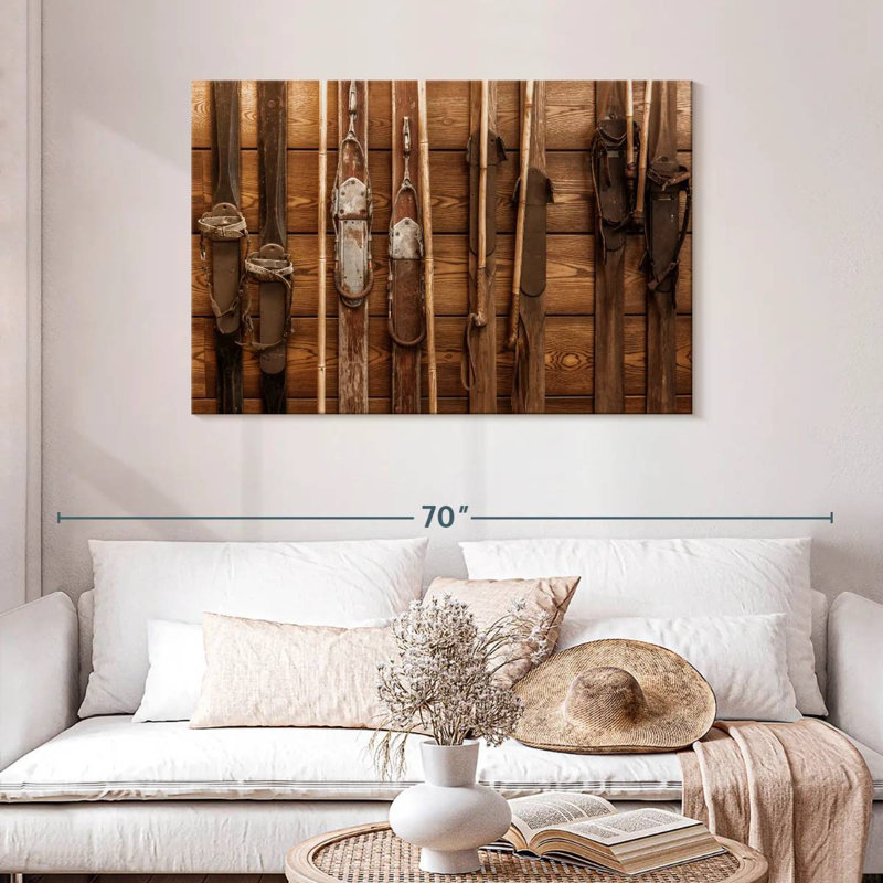Collection de ski en bois Sireci, H 30 po x l 45 po