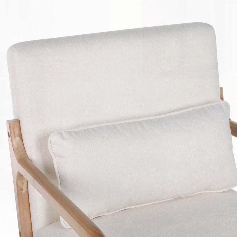 Chaise d'appoint moderne pour le salon, Beige, Naturel