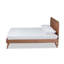 Lit plateforme en bois à finition brune noyer Hewins (grand)-349775900