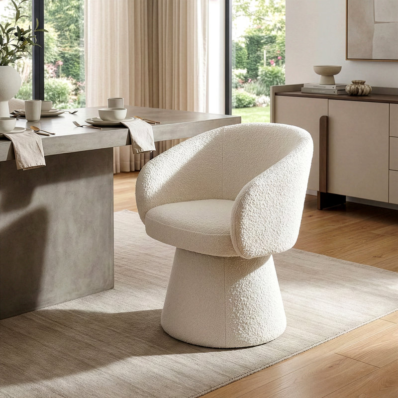Chaise de salle à manger Belle Boucle, Blanc