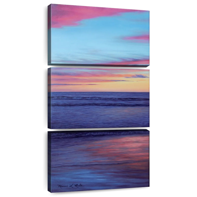 Seascapes, Californie, coucher de soleil, H 32 po x l 15 po