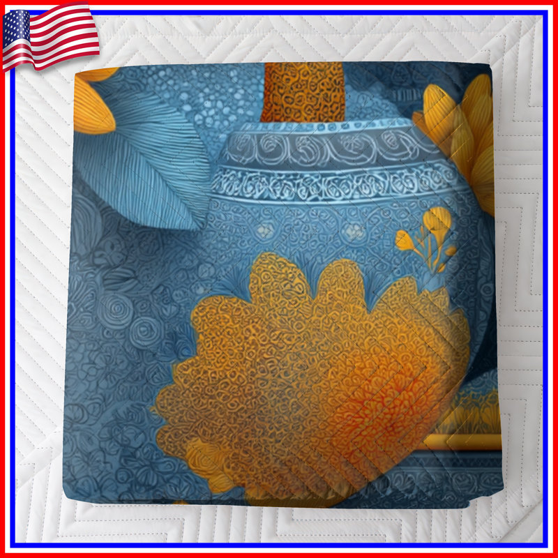 Couvre-lit matelassé Sunflower Pottery, Full / Double