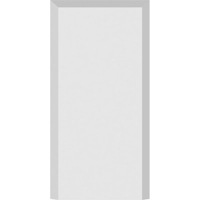 3"W x 6"H x 1/2"P Standard Foster Plinth Block with Beveled Edge