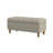 Button Tufted Storage Bench with Cone Wood Legs-129859803