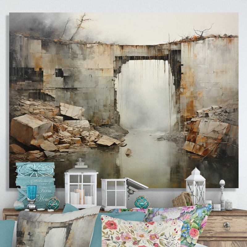 Impression sur toile, "Minimalisme Bridge Power", H 12 po x l 20 po, Toile tendue