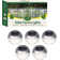 5 Piece Clear Solar Powered Integrated LED Fence Post Cap Set