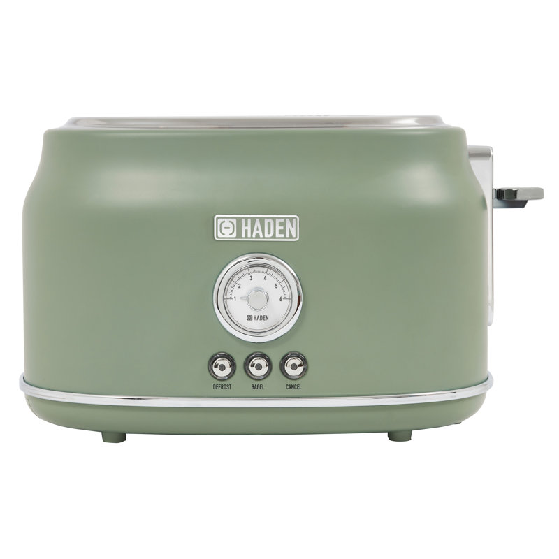 Cedar Green Stainless Steel 2-Slice Wide Slot Toaster
