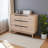 Xenon 6-drawer dresser with two-tone oak and gray wood, 31.3'' H X 39.23'' W X 15.59'' D