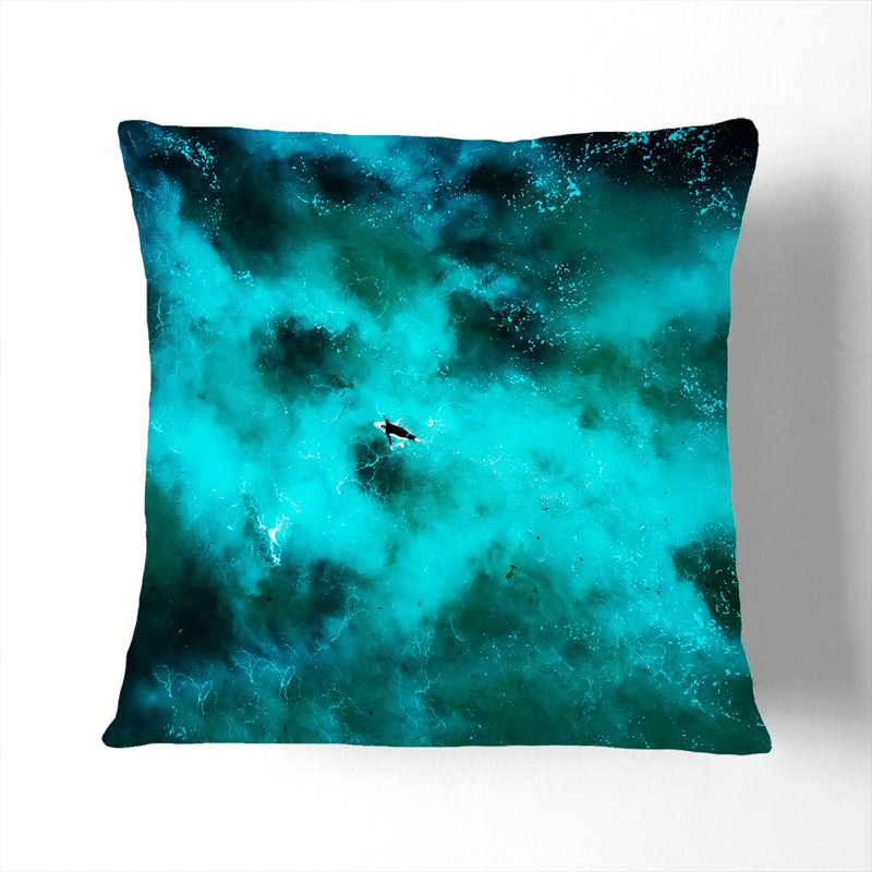 Square Throw Cushion, 40cm H x 40cm W x 15cm D, Black