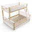 (90 + 135) × 190 cm Double Kids Bunk Bed with Drawers & Side Bookshelf