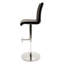 Alida Swivel Upholstered and Faux Leather Adjustable Height Bar Stool with Stainless Steel Frame-16227588