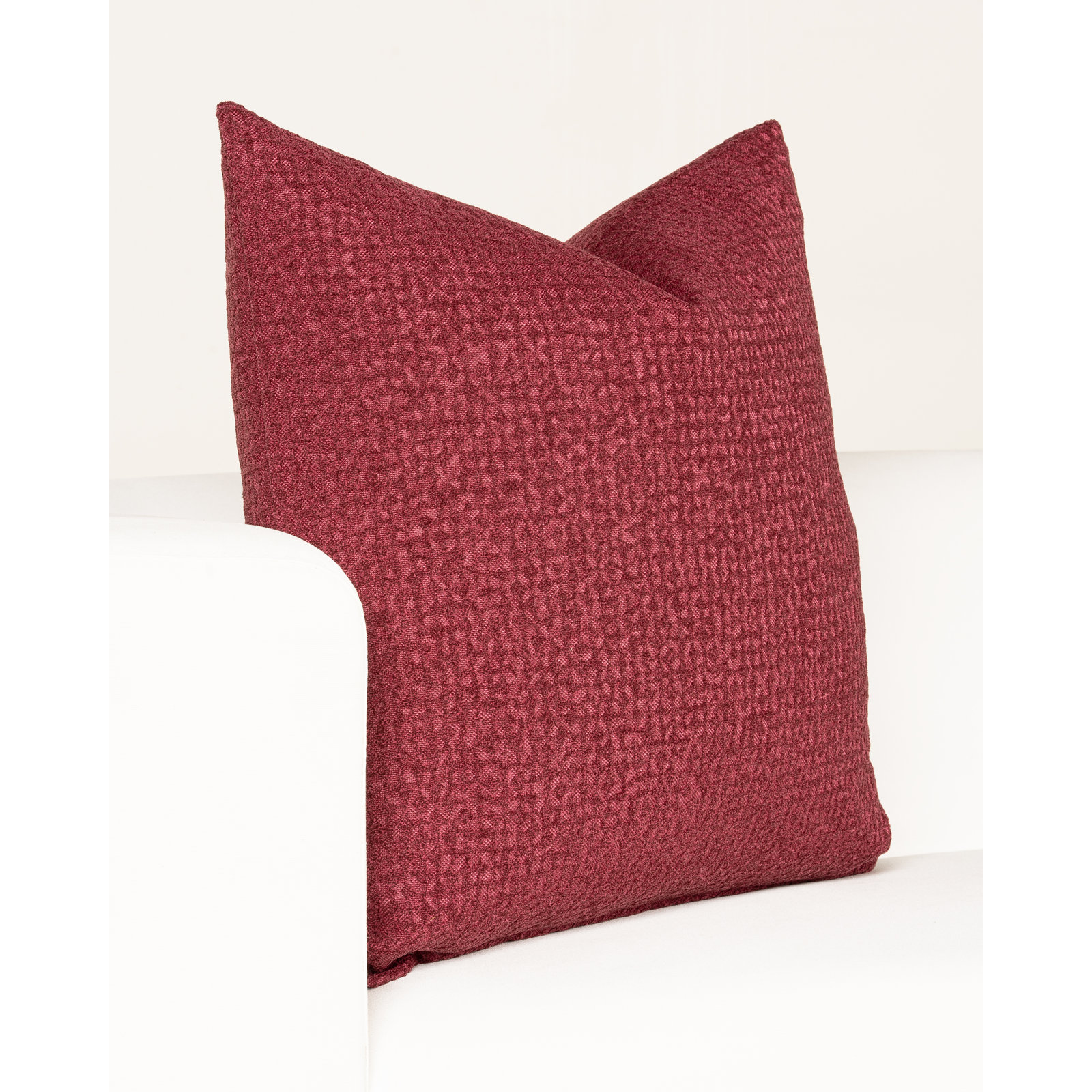 Terrace Accent Pillow, Polyester, Red, Square 16"